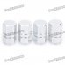 Car Tire Valve Caps - Silver (4-Piece Pack)