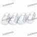Car Tire Valve Caps - Silver (4-Piece Pack)