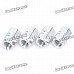 Car Tire Valve Caps - Silver (4-Piece Pack)