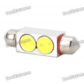 39mm 4W 6000-6500K 120LM White 2-SMD LED Car Width / Dashboard / Reading Light Lamp (DC 12V)
