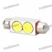 39mm 4W 6000-6500K 120LM White 2-SMD LED Car Width / Dashboard / Reading Light Lamp (DC 12V) 39mm 4W 6000-6500K 120LM White 2-SMD LED Car Width / Dashboard / Reading Light Lamp (DC 12V)