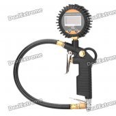 1.5" LCD Digital Tire Inflating Gun - Black (2 x AAA)