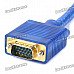 Gold-plated VGA Male to Male Connection Cable - Transparent Blue