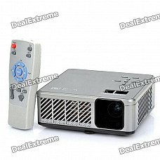 MOSKYE MSP-318 RGB LED DLP Pocket Projector w/ HDMI / VGA / USB / SD Card Slot - Black + Silver MOSKYE MSP-318 RGB LED DLP Pocket Projector w/ HDMI / VGA / USB / SD Card Slot - Black + Silver