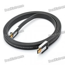 AIBORG G2800 Gold-plated HDMI V1.4 HD 3D Male to Male Flat Connection Cable - Black (200cm) AIBORG G2800 Gold-plated HDMI V1.4 HD 3D Male to Male Flat Connection Cable - Black (200cm)