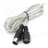 5-Pin Standard MIDI Male to Female Cable for Electronic Organ - Grey (3m)