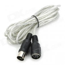 5-Pin Standard MIDI Male to Female Cable for Electronic Organ - Grey (3m)