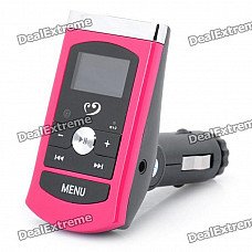 1" LCD MP3 Player FM Transmitter w/ USB / 3.5MM Audio / TF - Deep Pink (DC 12~24V) 1" LCD MP3 Player FM Transmitter w/ USB / 3.5MM Audio / TF - Deep Pink (DC 12~24V)