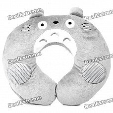 Totoro U-Style Neck Pillow Cushion Stereo Music Speaker - Grey + White (3.5mm +2.5mm Jack) Totoro U-Style Neck Pillow Cushion Stereo Music Speaker - Grey + White (3.5mm +2.5mm Jack)