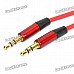 3.5mm Male to Male Audio Connection Cable - Red (110cm) 3.5mm Male to Male Audio Connection Cable - Red (110cm)