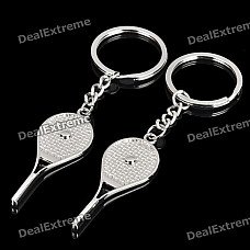 Fashion Zinc Alloy Couple Keychain - Tennis Racket Style (Pair)