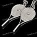 Fashion Zinc Alloy Couple Keychain - Tennis Racket Style (Pair)
