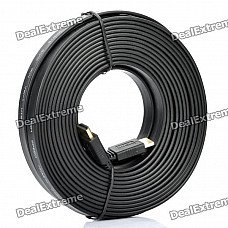 2160P HDMI V1.4 24K Gold Plated Male to Male Flat Connection Cable - Black (10M) 2160P HDMI V1.4 24K Gold Plated Male to Male Flat Connection Cable - Black (10M)