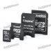 Genuine Kingston TF / Micro SD Memory card w/ SD / MS PRO Duo / Mini SD Adapters - 8GB (Class 4)