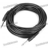 Instrument Guitar Bass Cable Cord - Black (10m-Length)