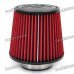Universal Super Power Flow Stainless Steel Air Filter for Car - Red + Black