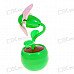 USB + Battery Powered Flip Flop-Style Flower Cooling Fan
