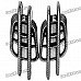 Shark Gills Style Carbon Fiber Air Outlet Car Decorative Sticker - Black (Pair / Size S)