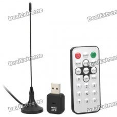 Mini DVB-T Digital TV USB 2.0 Dongle Stick w/ Remote Controller - Black Mini DVB-T Digital TV USB 2.0 Dongle Stick w/ Remote Controller - Black
