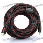 Version 1.3 HD HDMI Male to Male Connection Cable - Red + Black (10m)