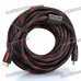 Version 1.3 HD HDMI Male to Male Connection Cable - Red + Black (10m)