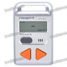FLANGER FT-61 1.3" LCD Guitar Tuner - Silver (1 x CR2032) FLANGER FT-61 1.3" LCD Guitar Tuner - Silver (1 x CR2032)