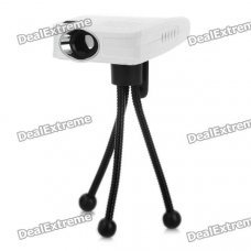 Portable Smart Mini Home/Office lED USB LCOS Projector - White Portable Smart Mini Home/Office lED USB LCOS Projector - White