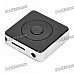 Mini Rechargeable MP3 Player with TF Slot - Black