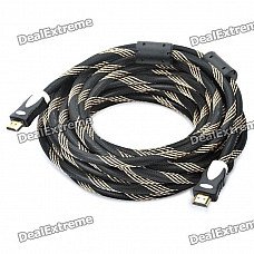 1080P 3D HDMI V1.4 Male to Male Connection Cable - Black + Yellow(10M-Cable Length) 1080P 3D HDMI V1.4 Male to Male Connection Cable - Black + Yellow(10M-Cable Length)