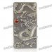 Cool Dragon Pattern Butane Lighter with White 1-LED Light & Money Detector - Bronze (1 x AC3)