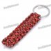 Parachute Rope Lanyard Keychain - Red + Black