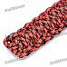 Parachute Rope Lanyard Keychain - Red + Black