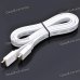 Gold Plated 3D 1080P HDMI V1.4 Male to Male Flat Connection Cable - White (1.5M-Length)