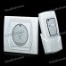 One Way Wireless Remote Control Switch - White + Silver (110~220V)