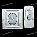 One Way Wireless Remote Control Switch - White + Silver (110~220V)