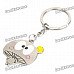 Cute Cartoon Style Couple Lovers Keychain - Silver (Pair)