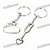 Stylish Arrow & Heart Style Couple Lovers Keychain - Silver (Pair)