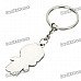 Chinese Wedding Couple Dolls Style Lovers Keychain - Silver + Red (Pair)