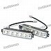 10W 350LM 6000-7500K White 5-LED Car Daytime Running Light (DC 12V / Pair)