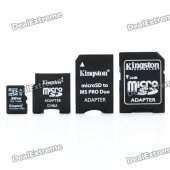 Genuine Kingston TF / Micro SD Memory Card w/ SD / MS PRO Duo / Mini SD Adapter - 32GB (Class4)