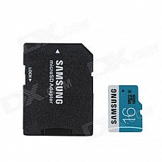 Genuine Samsung CLASS 6 Micro SD/TF Card with SD Card Adapter - Black (16GB)