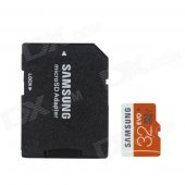 Genuine Samsung CLASS 10 Micro SDHC Card with SD Card Adapter - Black (32GB)