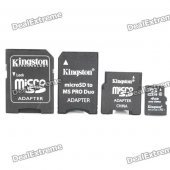 Genuine Kingston TF / Micro SD Memory Card w/ SD / MS PRO Duo / Mini SD Adapter (Class 4 / 4GB)
