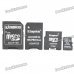 Genuine Kingston TF / Micro SD Memory Card w/ SD / MS PRO Duo / Mini SD Adapter (Class 4 / 4GB)