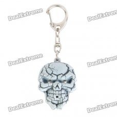 Cool Skull Style Pendant Keychain w/ Sound / Lighting Effect - Grey (3 x AG13)
