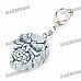 Cool Skull Style Pendant Keychain w/ Sound / Lighting Effect - Grey (3 x AG13)