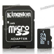 TF / Micro SD Memory Card w/ SD Adapter - 4GB TF / Micro SD Memory Card w/ SD Adapter - 4GB