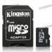 TF / Micro SD Memory Card w/ SD Adapter - 4GB TF / Micro SD Memory Card w/ SD Adapter - 4GB