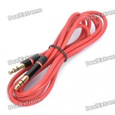 3.5mm Male to Male Audio Connection Cable - Red (110cm) 3.5mm Male to Male Audio Connection Cable - Red (110cm)
