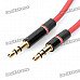 3.5mm Male to Male Audio Connection Cable - Red (110cm) 3.5mm Male to Male Audio Connection Cable - Red (110cm)